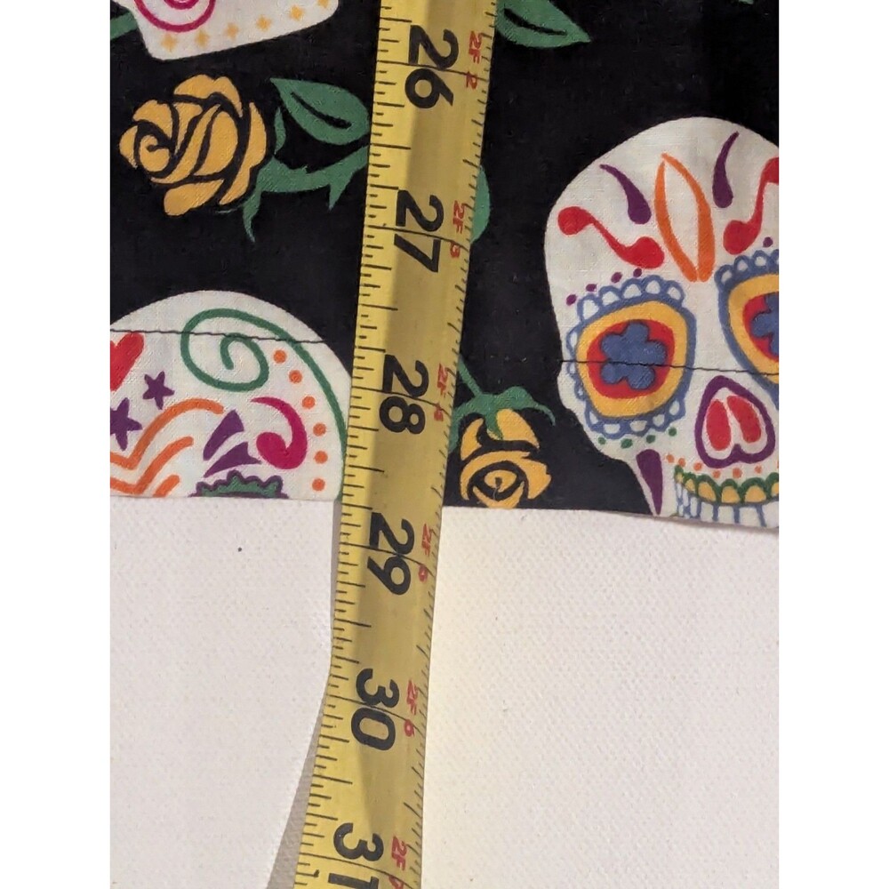 David Carey Day of the Dead Sugar Skulls Floral Camp Button Down Shirt XS - Picture 5 of 11